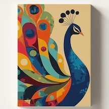 Tavus Kuşu Temalı Sayılarla Boyama Seti, 50x70 Cm
