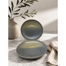 2'li Hornfels Ripple Çukur Tabak 19 Cm 400 Cc Risotto / Salata / Gourmet / Şef Sunum / Sulu Yemek Çok Renkli