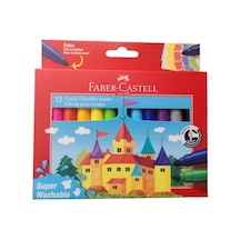 Faber Keçeli Kalem Jumbo 12 Renk Yıkanabilir Superwashable 5062154311000