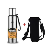 Büyük Kapasiteli Paslanmaz Çelik Termos Taşınabilir Yalıtımlı Termos Şişesi 1000 Ml Gümüş