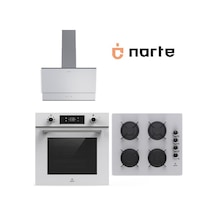 Narte OV401W - CG20060W - H10060WX Yeni Nesil Beyaz Ankastre Set