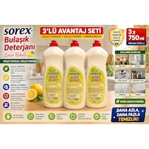 Sorex Bulaşık Deterjanı 750 Ml X3 Set Elde Bulaşık Yıkama Deterjanı