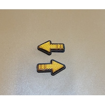 Mini Ok Yönlü Sarı Reflektör Yapışkanlı 2 Adet Plastik