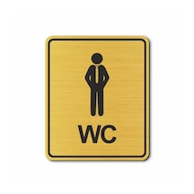 Wc Bay Tuvalet Kapı Duvar Uyarı - Yönlendirme Levhası Altın (537904201)