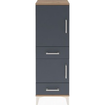 Arges Dolap 3 Raflı 2 Çekmeceli 2 Kapaklı 44x30x134 Çam-antrasit Atlas Çam