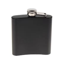 Siyah 9 Oz Çelik Cep İçki Kanyak Matarası