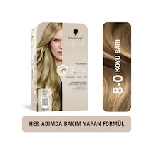 Schwarzkopf Creme Supreme Kit Boya 8-0 Koyu Sarı
