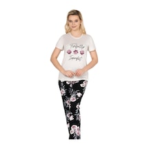 Kısa Kol Yazlık Modal Pijama Takımı Alperi 78-48 Taş