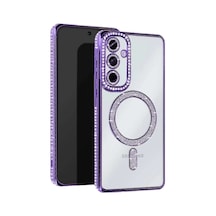 Galaxy S24 Fe Joke Simli Magneticsafe Kılıf - Derin Mor