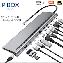 Pibox Usb-c To 12 İn 1 Hdtv Dual Hdmi Multifunction 4k Ultra Hd