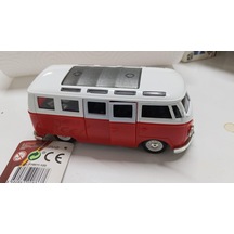 Oyuncak Metal Model 1 / 36 Çek Bırak Kırmızı 1963 Volswagen T1 Bus Minibüs