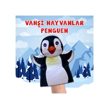 Tox Penguen Vahşi Hayvanlar Keçe El Kukla T122 . Eğitici Oyuncak