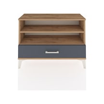 Arges Şifonyer 2 Raflı Tek Çekmeceli 88x30x64 Çam-antrasit Çam