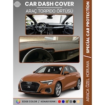 Audi A3 2020+ Torpido Örtüsü Ön Göğüs Koruma Torpido Koruma Araca Özel Kaymaz Kolay Montaj Kahverengi