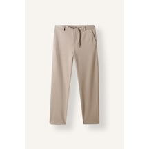Defacto Regular Fit Fermuarlı Beli Lastikli Cepli Düz Paça Pantolon H1270ax26augr302 Gri-gr302