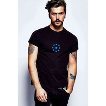 Ironman Arc Reactor Baskılı Siyah Erkek Tshirt