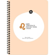 Hisli Şeyler Burçlar Serisi 16,5x22,5 Çizgili Spiralli Stickerli Defter - Kibirli Demeyelim De Özgüveni Yüksek Diyelim Turuncu