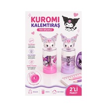 Kuromi Kalemtraş 2 Li Kuromi Figürlü Hazneli Tek Bıçaklı Kalem Açacağı Sevimli Plastik Kalem Traş Çöp Hazneli