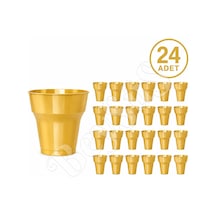 Parti Plastik Bardak 24lü Gold