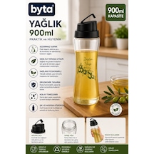 900 Ml Akıtmaz Yağlık Zeytinyağı Şişesi Damlatmaz Akıtma Kontrollü Şeffaf Bpa İçermez Yeşil Veya Siyah Kapak Gönderilir Şeffaf