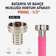 Bahçe Musluğu Ve Batarya Hortum Aparatı Pirinç Rekor İç Dişli 1/2"