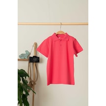 Polo Yaka Erkek T-shirt - Fuşya