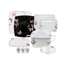 Karaca 62 Parça Fine Pearl Unique Yemek Takımı Kare