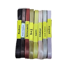 Saten Kurdele 1cm X 10m Koyu Kahve