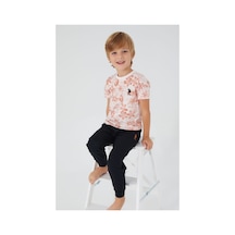 U.S. Polo Assn. U.s. Polo Assn. Flowered Beyaz Erkek Çocuk Kısa Kol Pijama Takım Vanilya