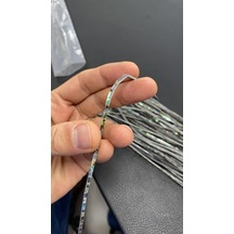 10 Adet-Filato Yeşil Sedef-20 Cm Boy-2 Mm En Ve Kalınlık