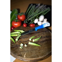 Solingen Mavi Ebruli Ava Sebze Bıçağı Paslanmaz Alman Çeliği, Ergonomik Sap, 22 Cm Tekli -177 Mavi