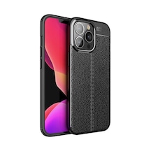 Microcase Apple Uyumlu iPhone 14 Pro Max Leather Tpu Silikon Kilif-Siyah 559428596