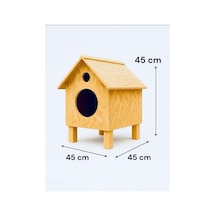 Kedi Evi Kedi Yuvası Kedi Barınağı 3 Kedi İçin 45x45x45 Cm İç Ve Dış Mekan
