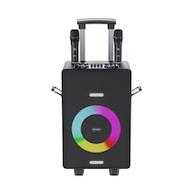 Ven-dens Vd-spk004 Premium 8 İnç Çift Mikrofonlu Ve Led Işıklı Taşınabilir Bluetooth Parti Hoparlörü