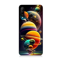 Huawei P30 Lite Uyumlu Gezegenler Ve Büyük Patlama Desenli Silikon Kılıf