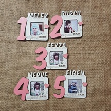 Lavinta54 Kişiye Özel Ahşap Bebek Doğum-Yaş-Mevlit Magnetleri