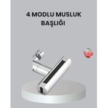 Znv Zenvia Mey İthalat Abs Pirinç Alaşımlı Musluk Başlığı 4 Modlu 360 Dönebilen Ve Ekonomik Znv2025 Cmn Renkli