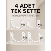 Anahtarlı Pencere Emniyet Kilidi 4 Adet Güvenlik Seti