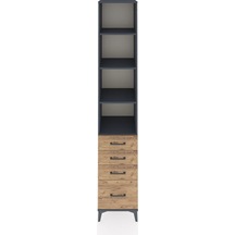 Hyperion Dolap 4 Raflı 4 Çekmeceli 44x44x243 Antrasit-çam Antrasit