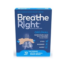 Breathe Right Büyük Boy Burun Bantları 10'lu - 6 Adet Tarı
