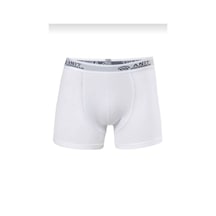 Anıt 1115 Erkek Penye Likralı Boxer 3 Adet Beyaz