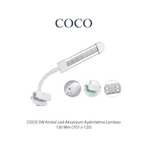 Coco 5w Kristal Led Akvaryum Aydınlatma Lambası 130 Mm Rgb Klipsli J-120 707-j-120