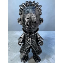 Naruto Obito Figür Uchiha Maskeli Savaşçı Gümüş Kaplamalı Aksiyon Figürü 10cm