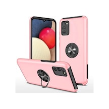 Samsung Galaxy A02s Kılıf Elit Yüzüklü Kapak - Pembe