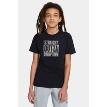 Tshirthane Pubg Straıght Outta Swamp Town Baskılı Unisex Çocuk Siyah Tshirt