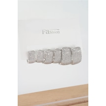 Kadın Vip Seri Zirkon Taşlı 3 Boy 6'lı Küpe Seti Zrk004 - Gümüş