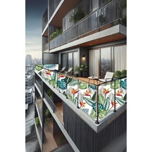 Nelazım 70cm X 4m Balkon Bahçe Çit Brandası Su İtici, Uv Koruyucu, Dekoratif Örtü, Oxfordbalkon011773m