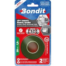 Bondit Extra Güçlü Çift Taraflı Montaj Bandı Şeffaf 20 mm x 1.5 m