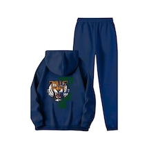 Unisex Lacivert Kaplan Baskılı Eşofman Kapüşon- Kışlık Şardonlu Kumaş Lacivert Unisex Lacivert Kaplan Baskılı Eşofman Kapüşon- Kışlık Şardonlu Kumaş Lacivert