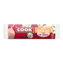 Tr Büzgülü Çöp Torbası, Büyük Boy, 65 X 70 Cm, 10 Yaprak, Vanilya Kokulu, Krem